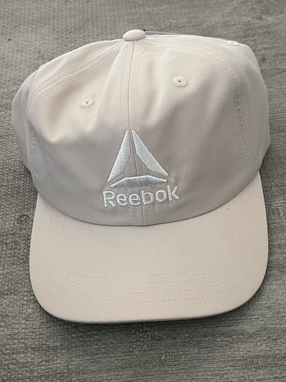 Reebok Gray Adjustable Baseball Cap Embroidered Woven Polyester